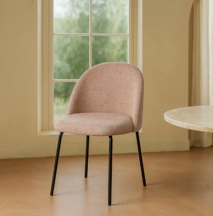 SILLA TEJIDO METAL ROSE