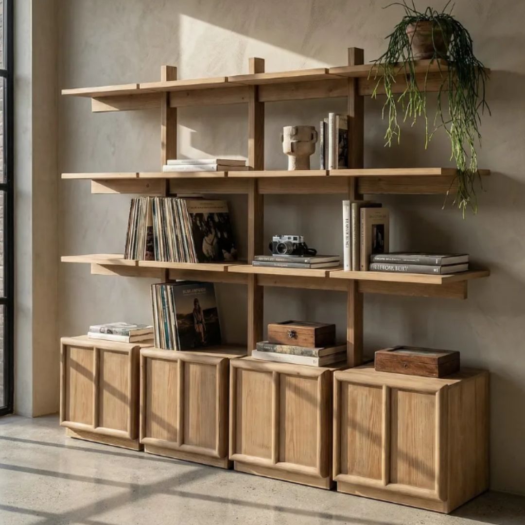 ESTANTERIA DE MADERA DE PINO