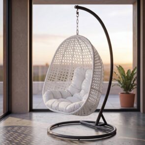 SILLA COLGANTE DIDO RATAN BLANCO