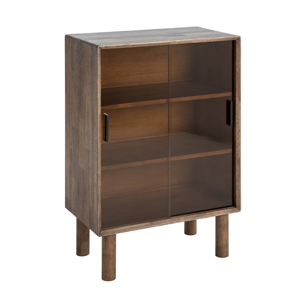 VITRINA MARRON MADERA-CRISTAL AMYN - Imagen 10