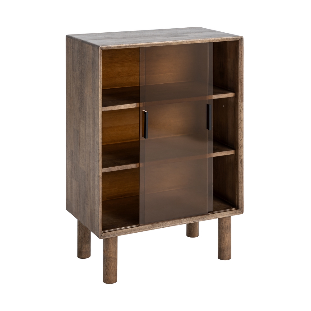 VITRINA MARRON MADERA-CRISTAL AMYN - Imagen 8