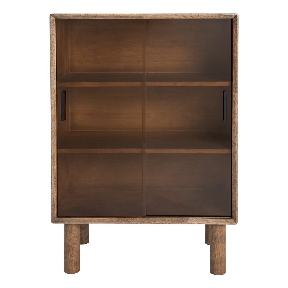 VITRINA MARRON MADERA-CRISTAL AMYN - Imagen 7
