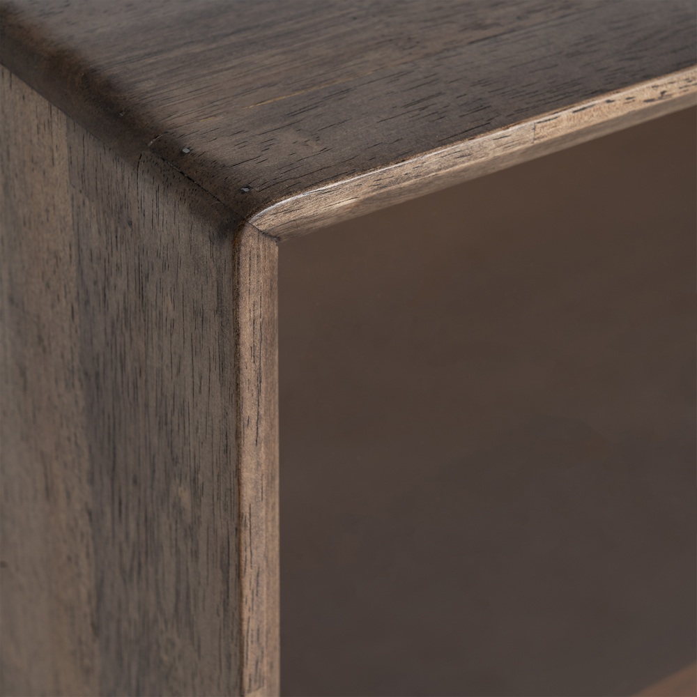 VITRINA MARRON MADERA-CRISTAL AMYN - Imagen 5