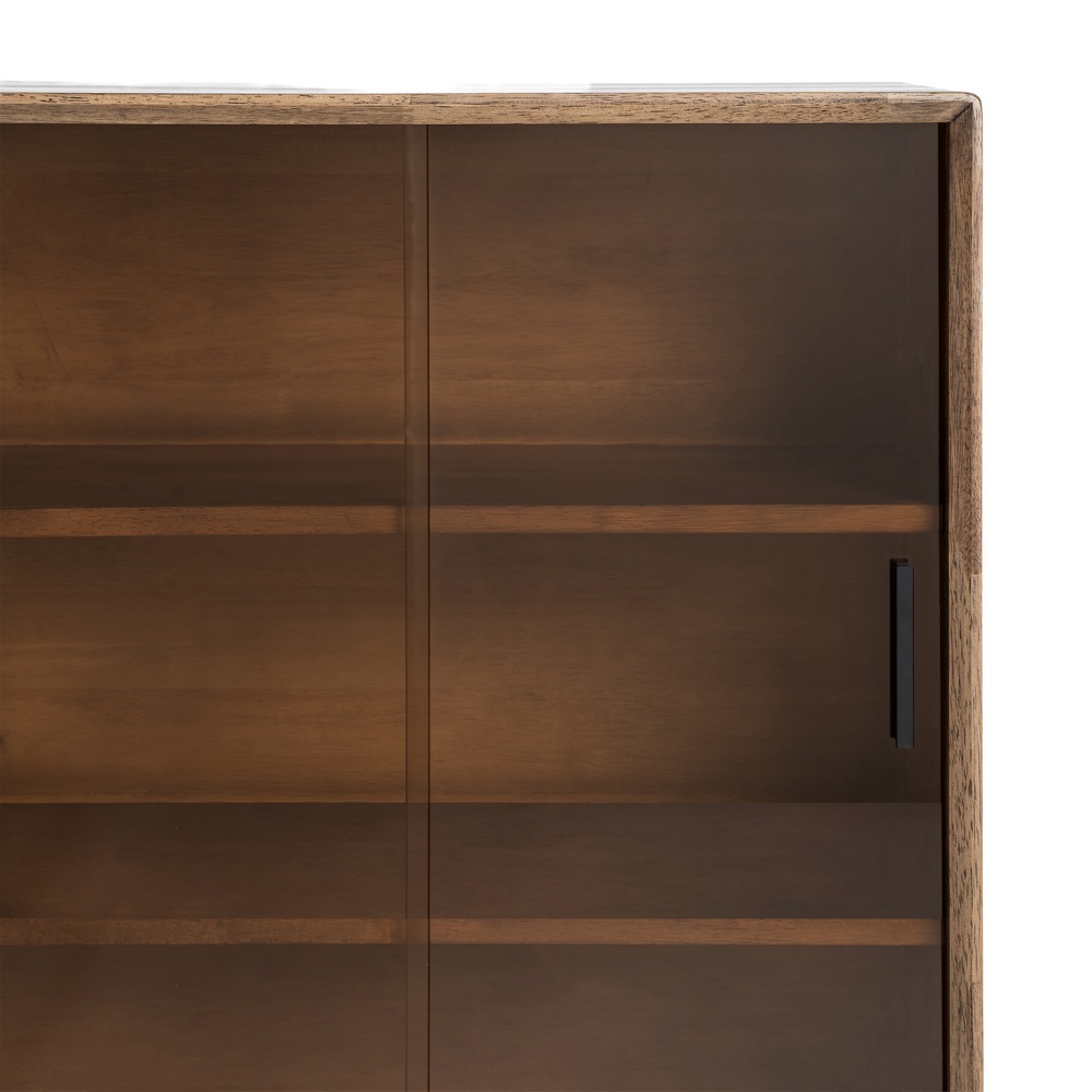 VITRINA MARRON MADERA-CRISTAL AMYN - Imagen 3