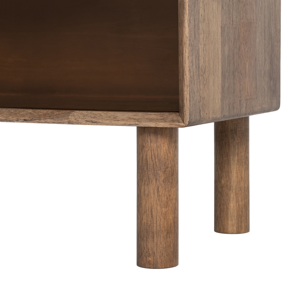 VITRINA MARRON MADERA-CRISTAL AMYN - Imagen 2