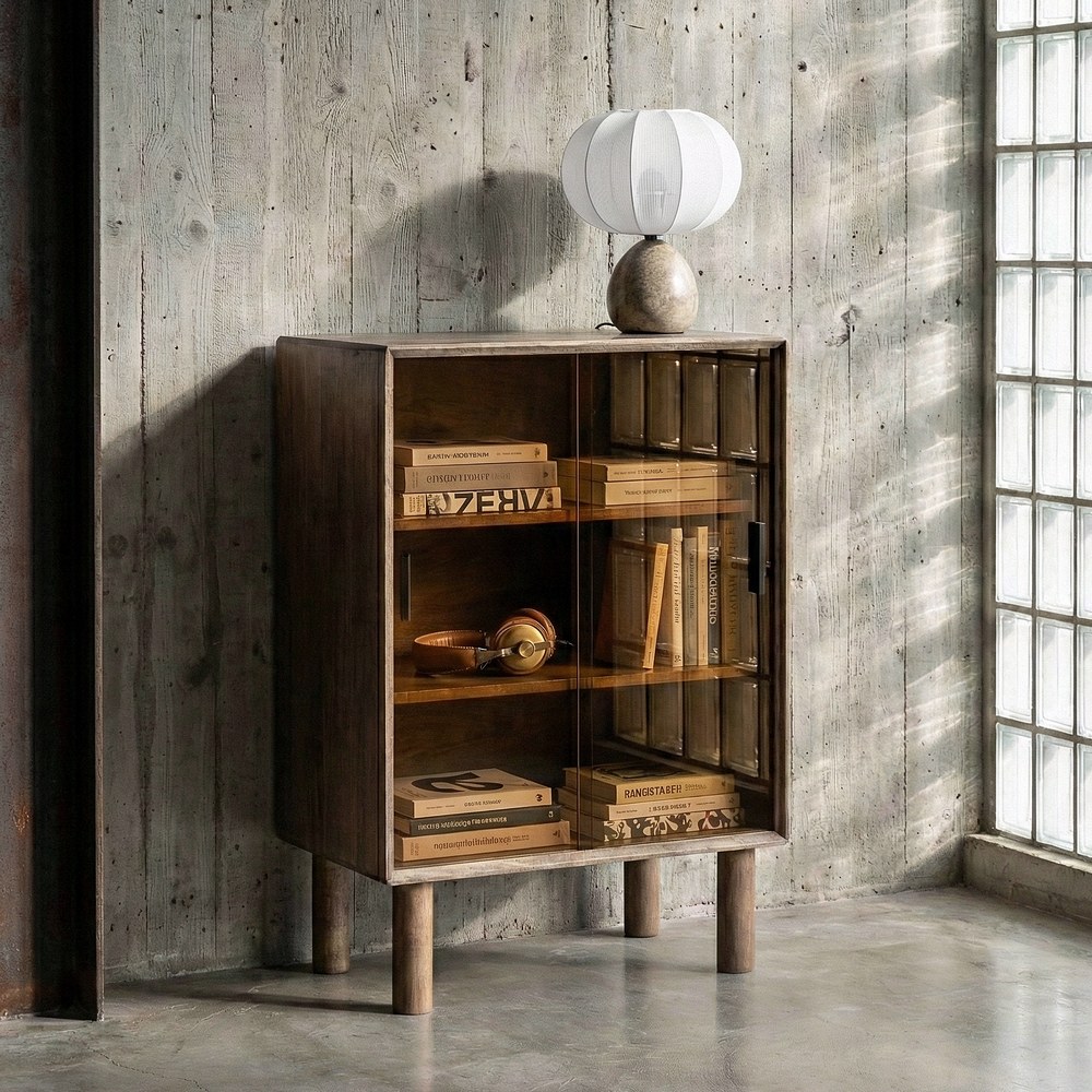 Vitrina cristal-madera