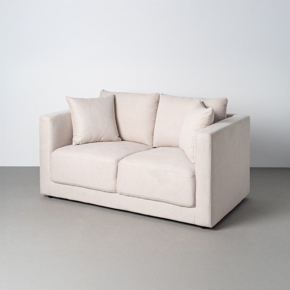 SOFA 2 y 3 PLAZAS CREMA TEJIDO-MADERA SOUF - Imagen 12