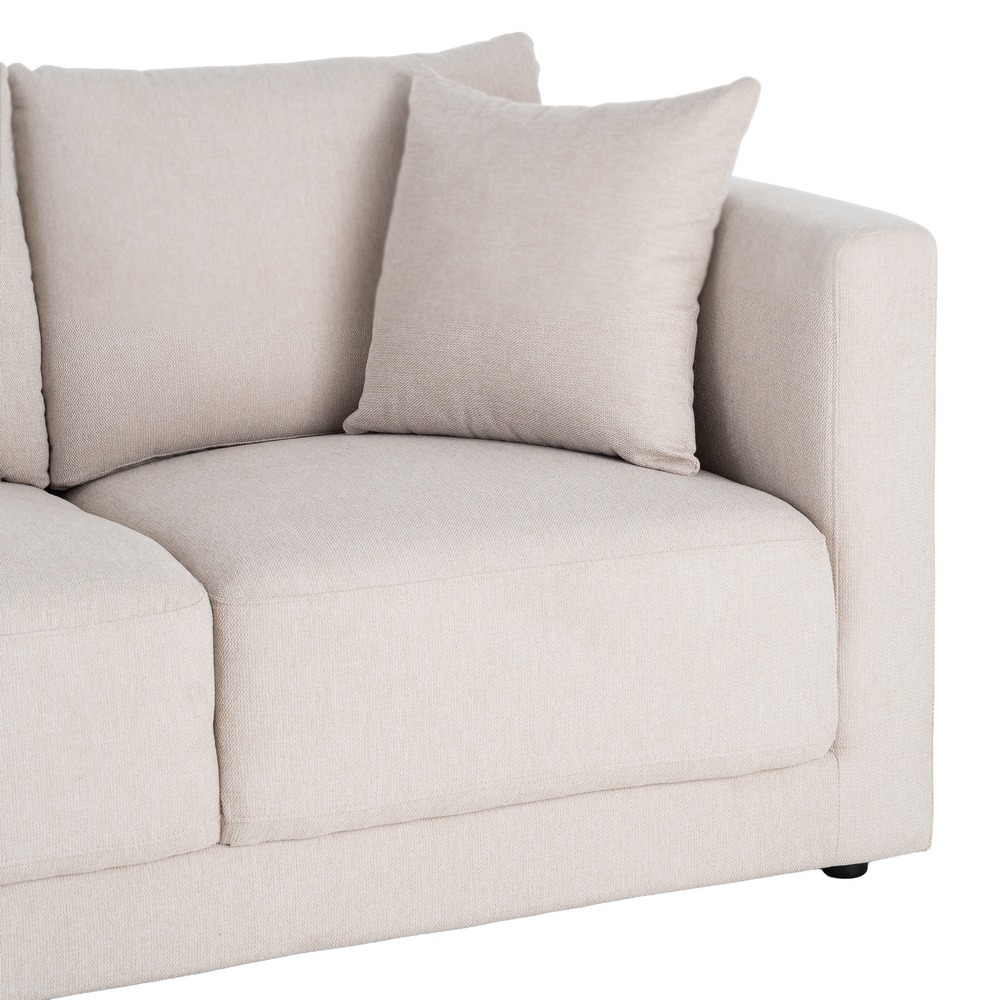 SOFA 2 y 3 PLAZAS CREMA TEJIDO-MADERA SOUF - Imagen 9