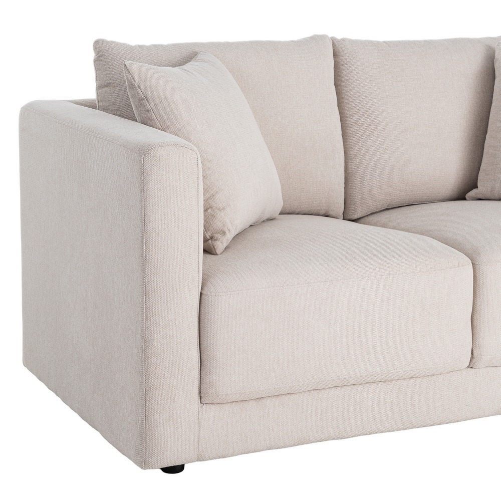 SOFA 2 y 3 PLAZAS CREMA TEJIDO-MADERA SOUF - Imagen 8