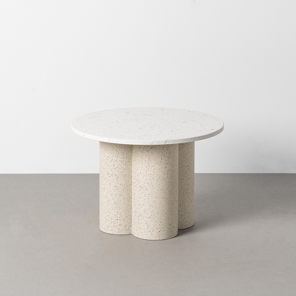 MESITA BLANCA METAL MARMOL - Imagen 6