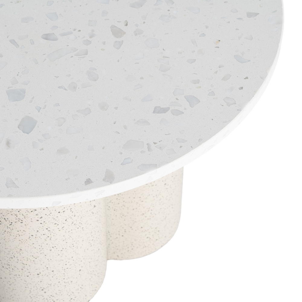 MESITA BLANCA METAL MARMOL - Imagen 7