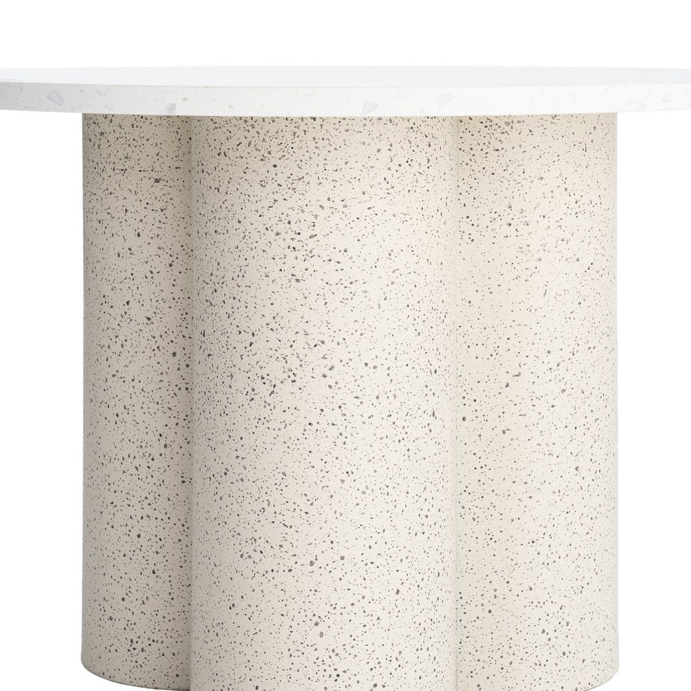 MESITA BLANCA METAL MARMOL - Imagen 5