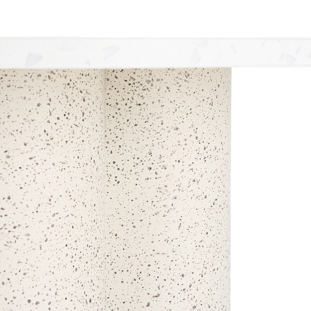 MESITA BLANCA METAL MARMOL - Imagen 4