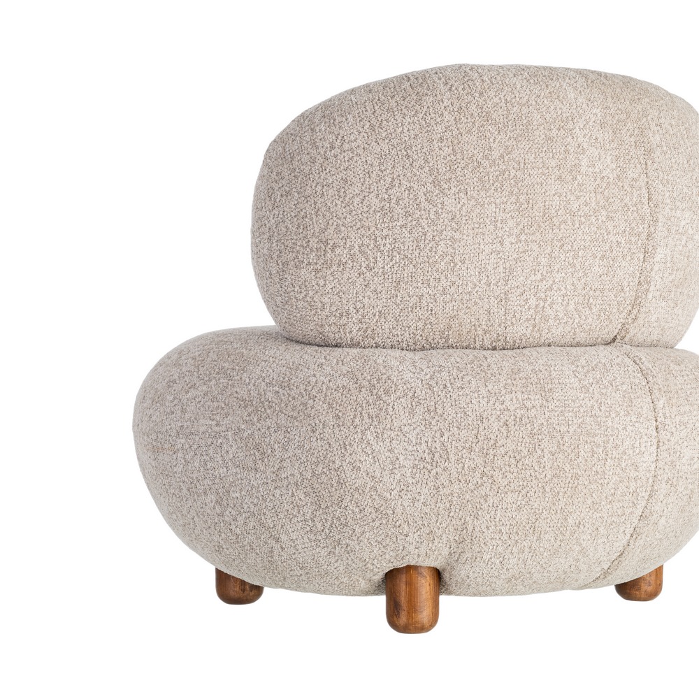 SILLÓN TAPIZADO BEIGE - Imagen 4