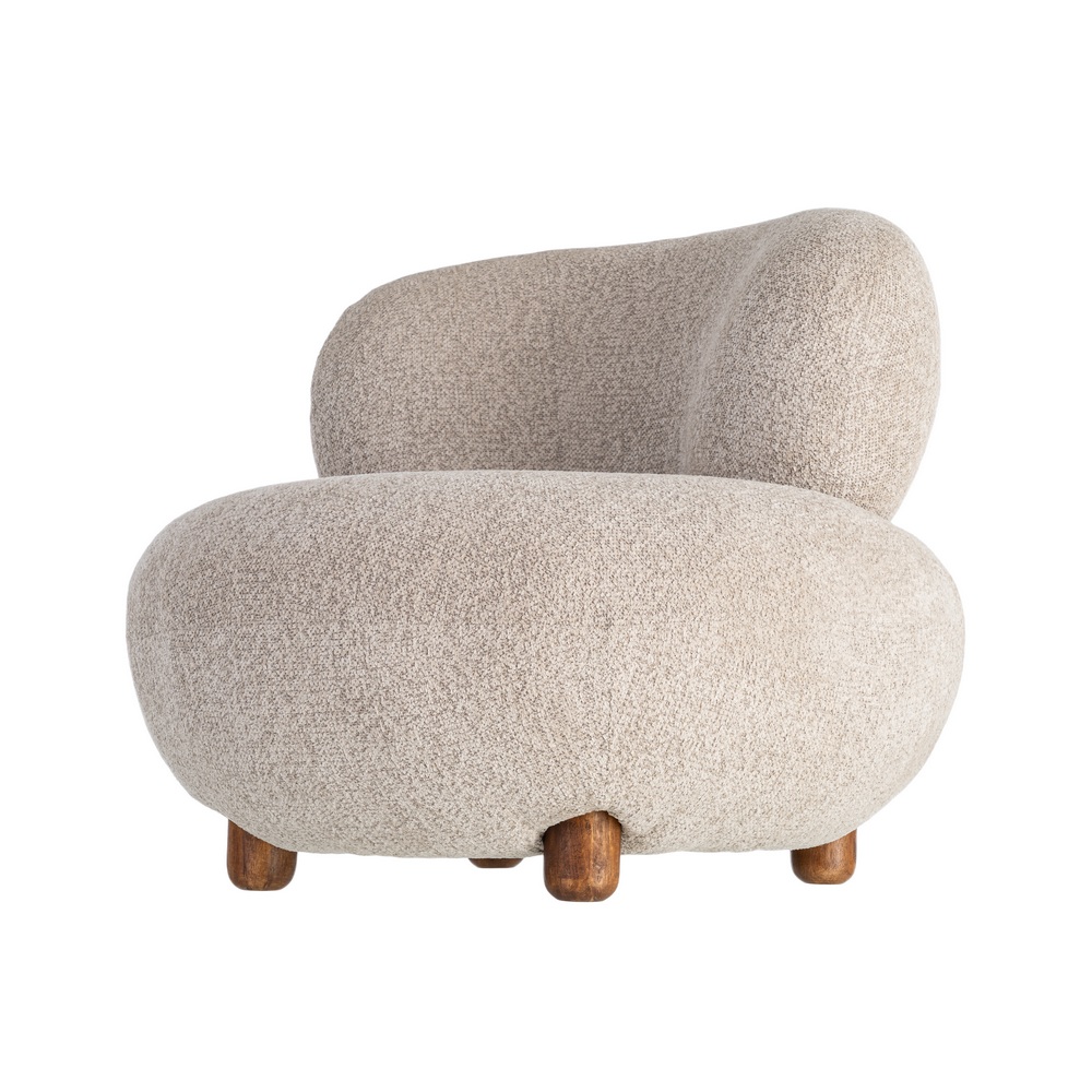 SILLÓN TAPIZADO BEIGE - Imagen 3
