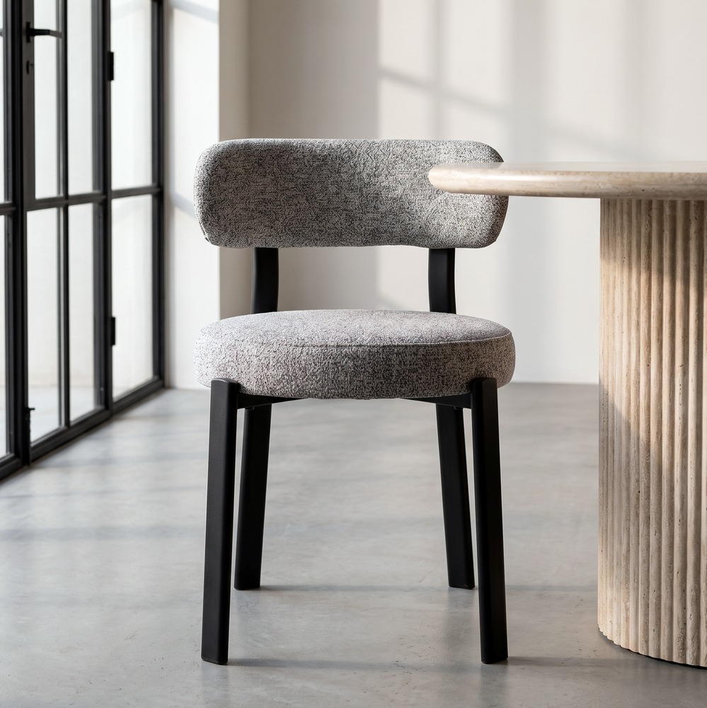 SILLA TAPIZADA METAL